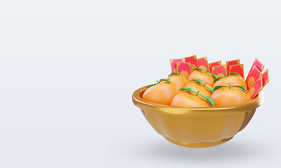 3d chinese new year Basket icon rendering right view