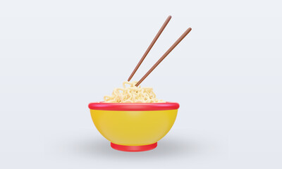 3d chinese new year Noodles icon rendering front view