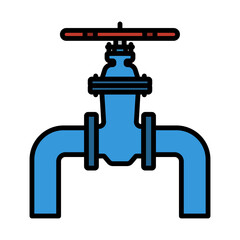 Icon Of Pipe With Valve