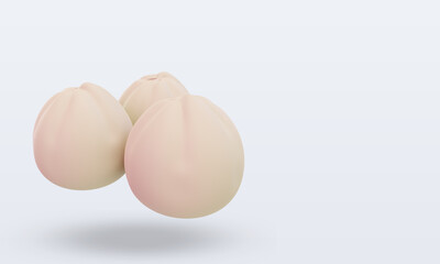 3d chinese new year Dumpling icon rendering left view
