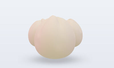 3d chinese new year Dumpling icon rendering front view