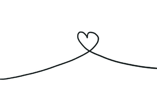 Valentines day hand drawing vector scribble heart on white background. Scatch for greenings card
