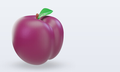 3d chinese new year Plum icon rendering left view