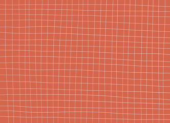 White grid on terracotta color background, paper texture.	Vector design.