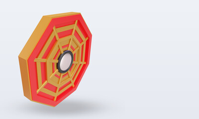 3d chinese new year Pa Kua Mirror icon rendering left view