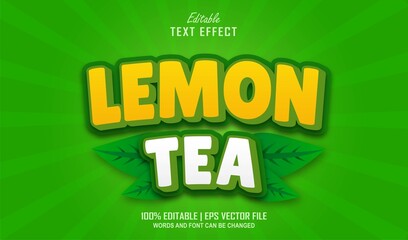 Lemon Tea Editable Text Efffect Style