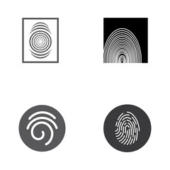 fingerprint icon, with simple and modern logo graphic art design.