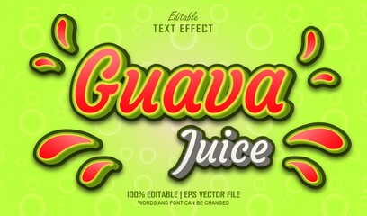 Guava Juice Editable Text Effect Style