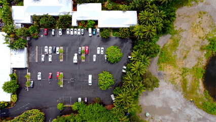 Fototapeta na wymiar Tropical hotel Carpark in Far North Queensland