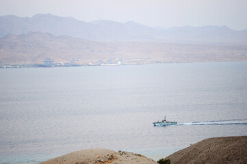 Coast of the Red Sea Gulf of Eilat in Israel