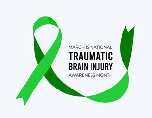 National Traumatic Brain Injury Awareness Month. Vector illustration on white