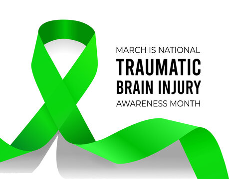 National Traumatic Brain Injury Awareness Month. Vector illustration on white