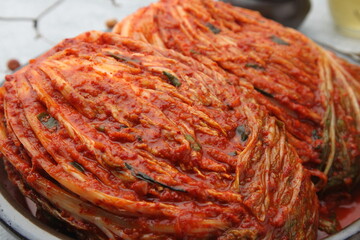 korean traditional food spicy kimchi