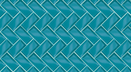 Blue ceramic tile background. Old vintage ceramic tiles in blue to decorate the kitchen or bathroom 