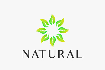 Fototapeta premium Natural Leaf Simple Concept for Business Beauty, Salon, and Spa.
