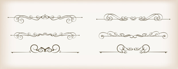 Obraz premium calligraphic design elements and page decoration