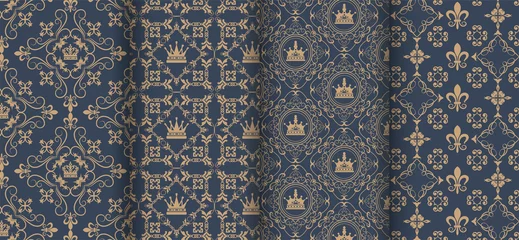 Fotobehang Set of luxury royal patterns - set © PETR BABKIN