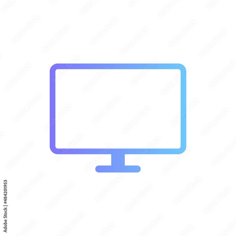 Sticker Desktop vector icon with gradient