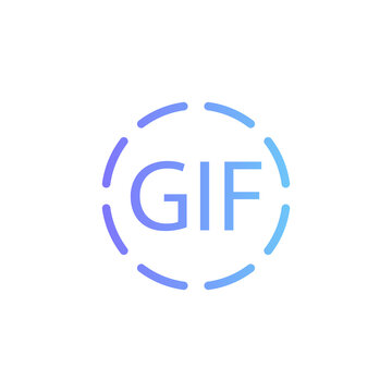 GIF vector icon with gradient