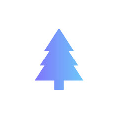 Christmas Tree vector icon with gradient