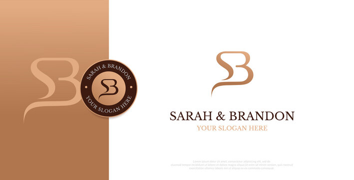 initial SB logo design vector