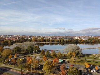W&ouml;hrder See in N&uuml;rnberg von Oben