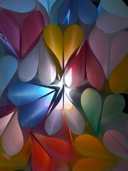 Paper heart shape love pattern .love and romance 