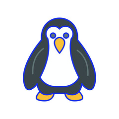 Penguin animal Vector icon which is suitable for commercial work and easily modify or edit it

