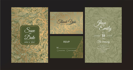 wedding invitation, line abstract background, luxury and gold texture.