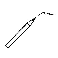 Pencil. Vector illustration. Drawn by hand.