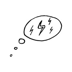 Thought. Vector illustration. Hand draw