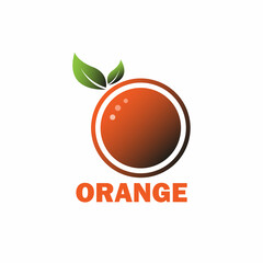 orange fruit logo design logo vector