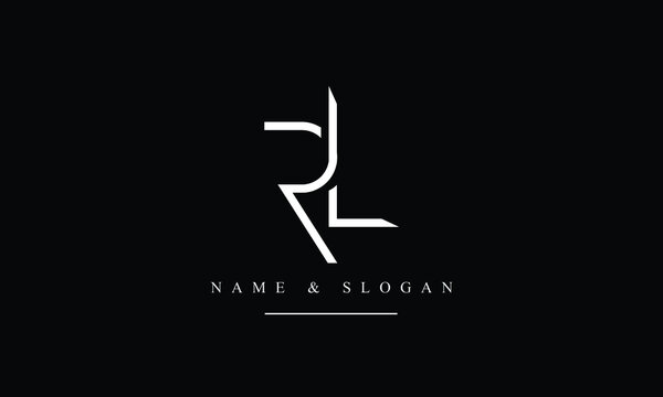 RL, LR, R, L abstract letters logo monogram