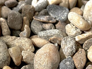 Fototapeta na wymiar Closeup of pebble stones