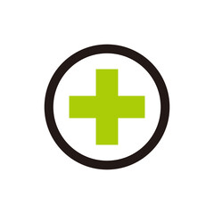 Medical sign. Plus icon vector symbol