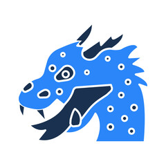 Dragon monster Vector icon which is suitable for commercial work and easily modify or edit it

