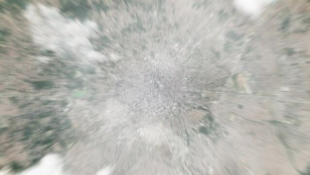 Zoom in from space and focus on Curitiba, Parana, Brazil. 3D Animation. Background for travel intro. Elements of this image furnished by NASA