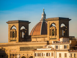 Italia, Toscana, Firenze. La biblioteca Nazionale e monumenti.
