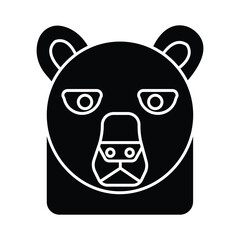 Bear animal Vector icon which is suitable for commercial work and easily modify or edit it

