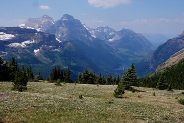 Glacier National Park in the background at Akamina Ridge