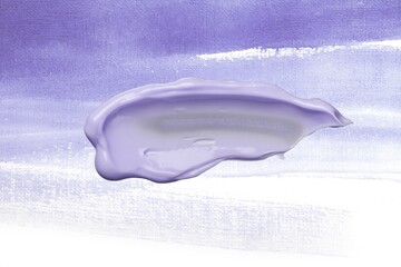 Violet peri lipstick or cream smear. Very trendy color of 2022.