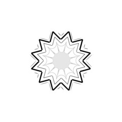 Snowflake black one sign on white background