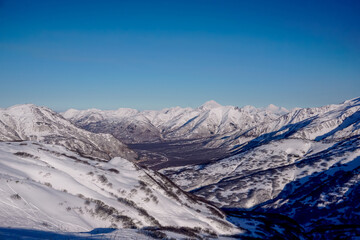 Winter landscape on the Vilyuchinsky pass