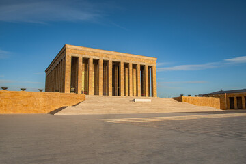 Obraz premium Anitkabir - Mausoleum of Mustafa Kemal Ataturk, Ankara Turkey: Anitkabir is the mausoleum of the founder of Turkish Republic.