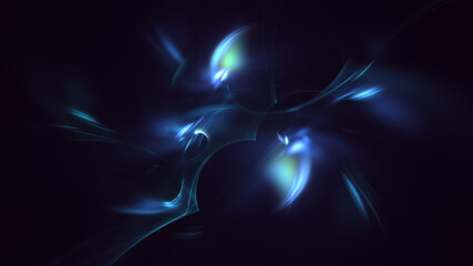 3D rendering abstract colorful fractal light background