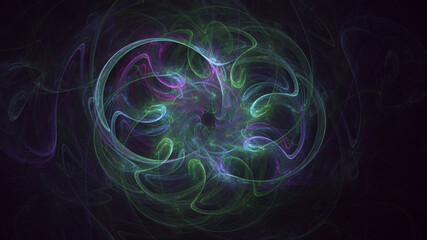 3D rendering abstract colorful fractal light background