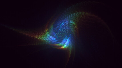 3D rendering abstract colorful fractal light background