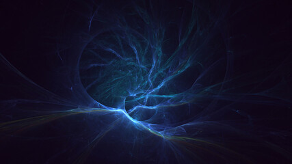 3D rendering abstract colorful fractal light background