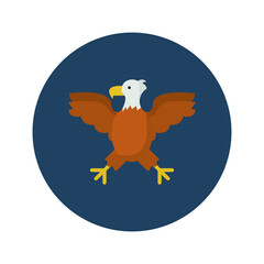 Eagle bird Vector icon which is suitable for commercial work and easily modify or edit it

