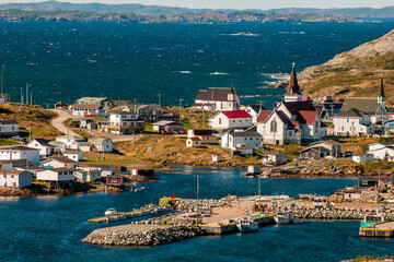 Tilting village, Fogo Island, Newfoundland
